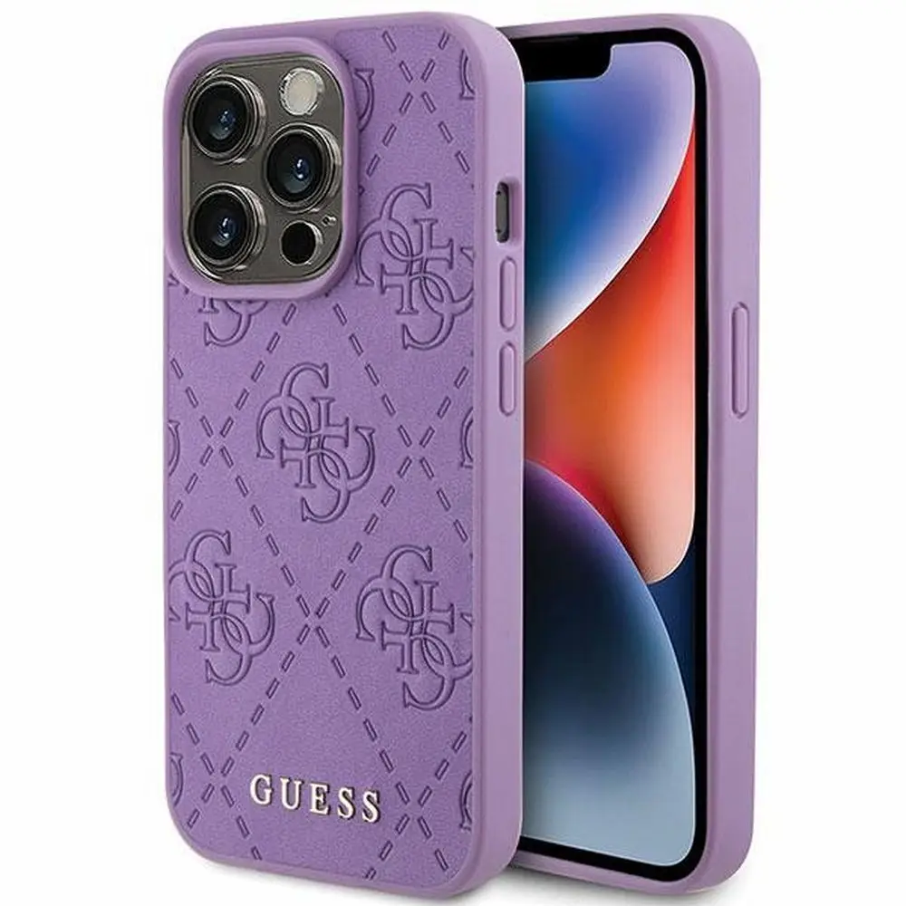 GUESS ovitek za iPhone 15 Pro GUHCP15LP4EPMU (Quilted 4G Classic) svetlo vijolična