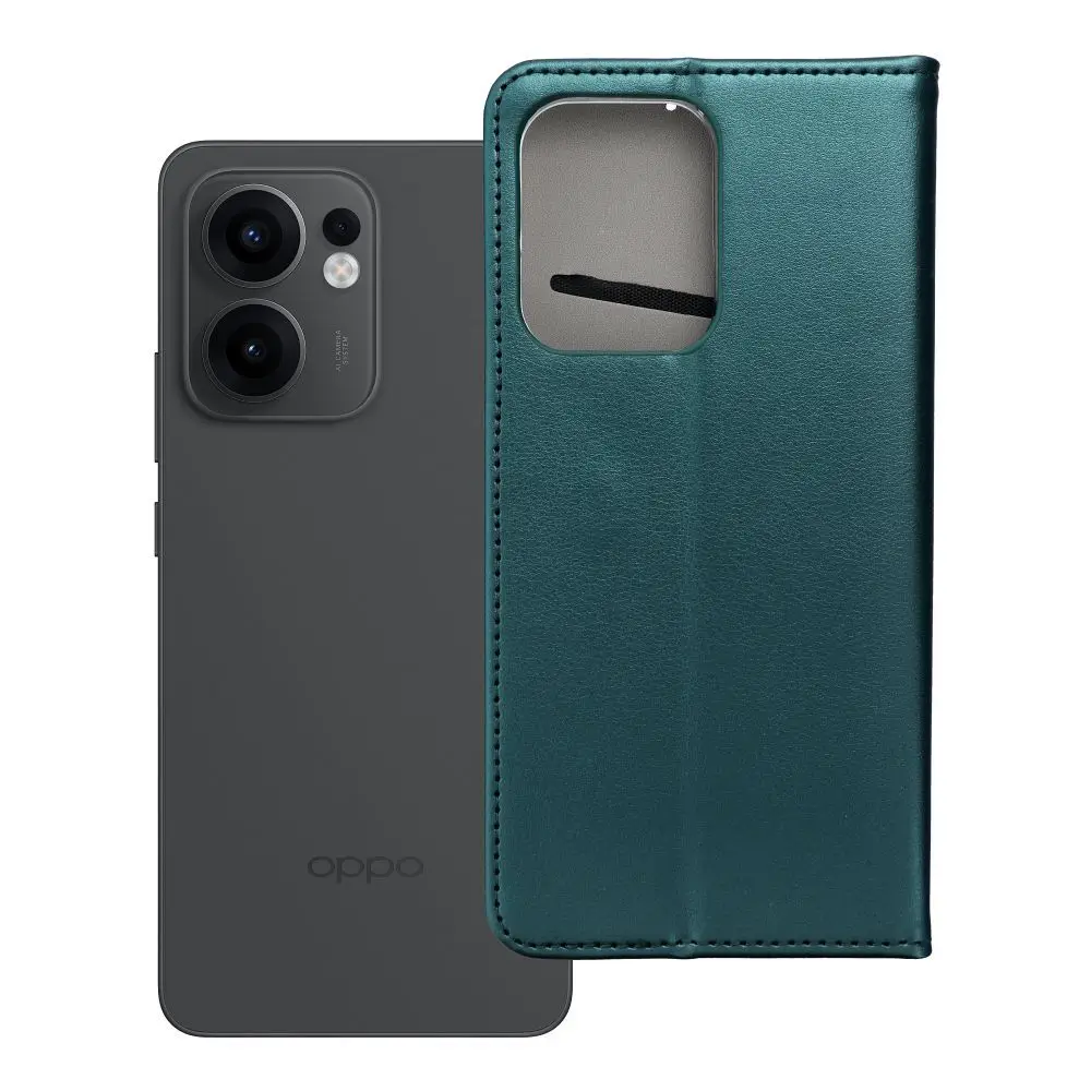 Torba SMART MAGNETO za OPPO RENO 13F 4G / 5G, temno zelena