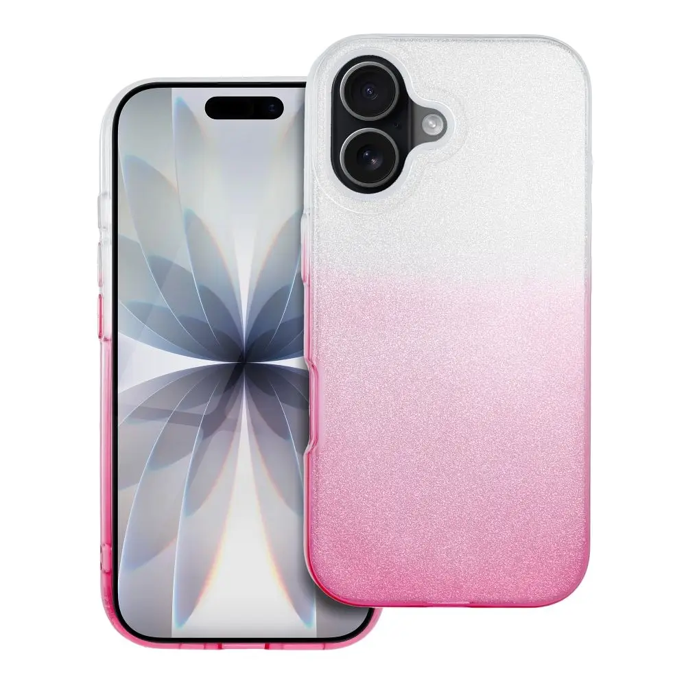 Ohišje Shining za iPhone 17, prozorno roza