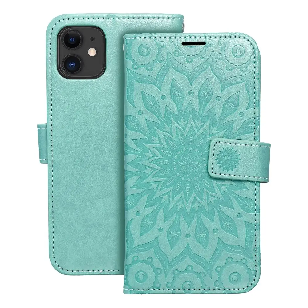 Torbica MEZZO Book za iPhone 11, mandala, zelena