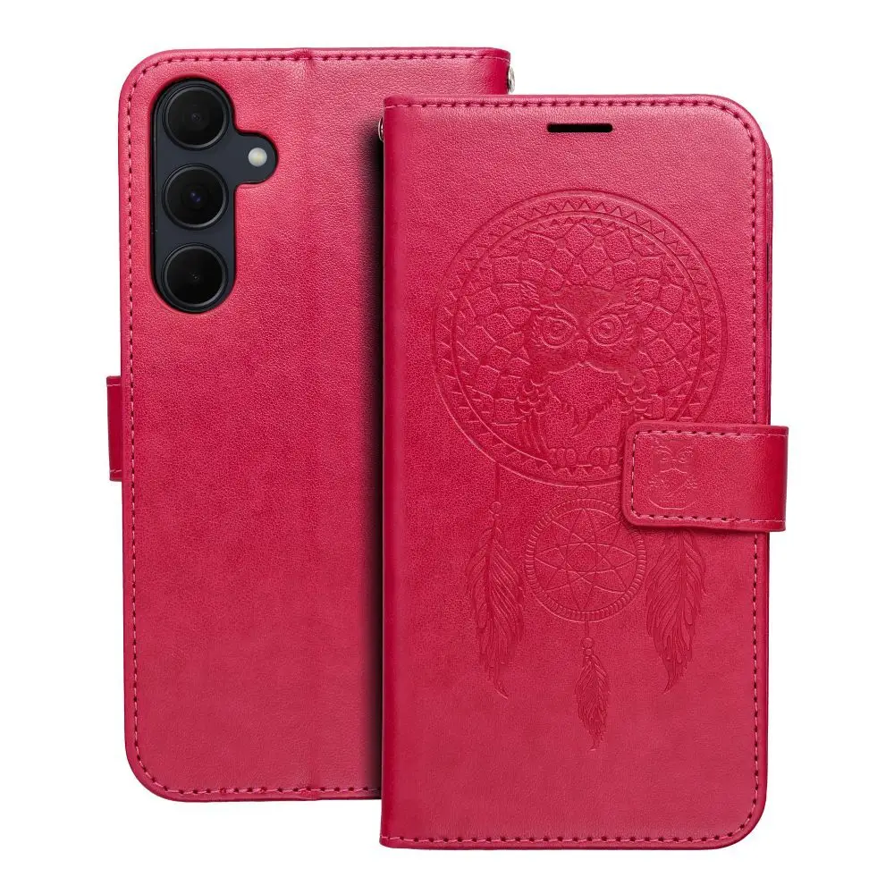 Torbica MEZZO Book za SAMSUNG A35 5G »Lovec sanj« v barvi magenta