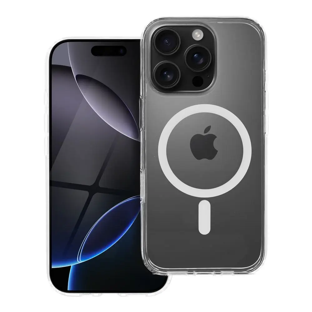 Ohišje za iPhone 16 PRO Forcell F-Protect Clear Hybrid Premium, združljivo z MagSafe, prozorno 0INT