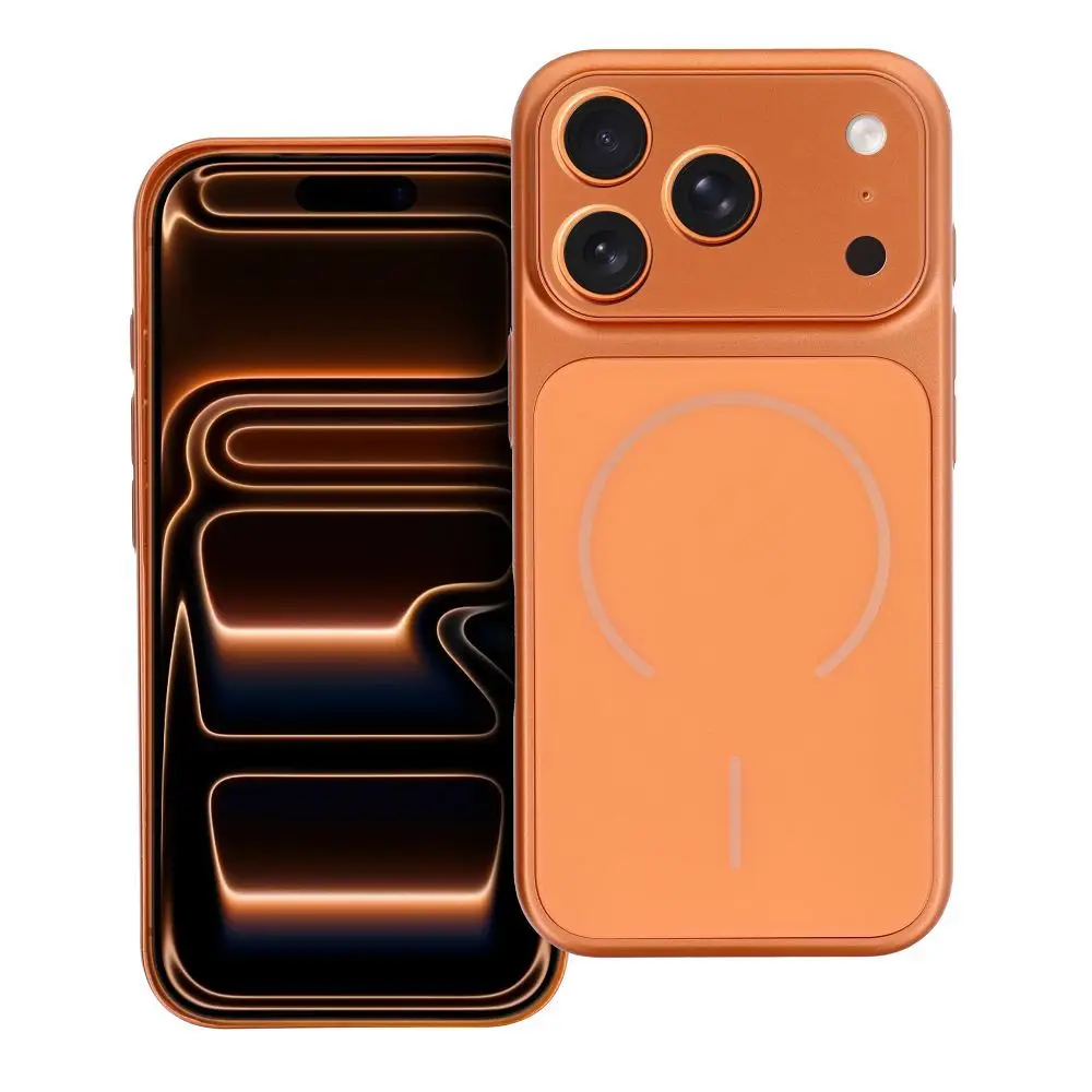 Ovitek za iPhone 15 PRO Make 17, združljiv z MagSafe, oranžne barve