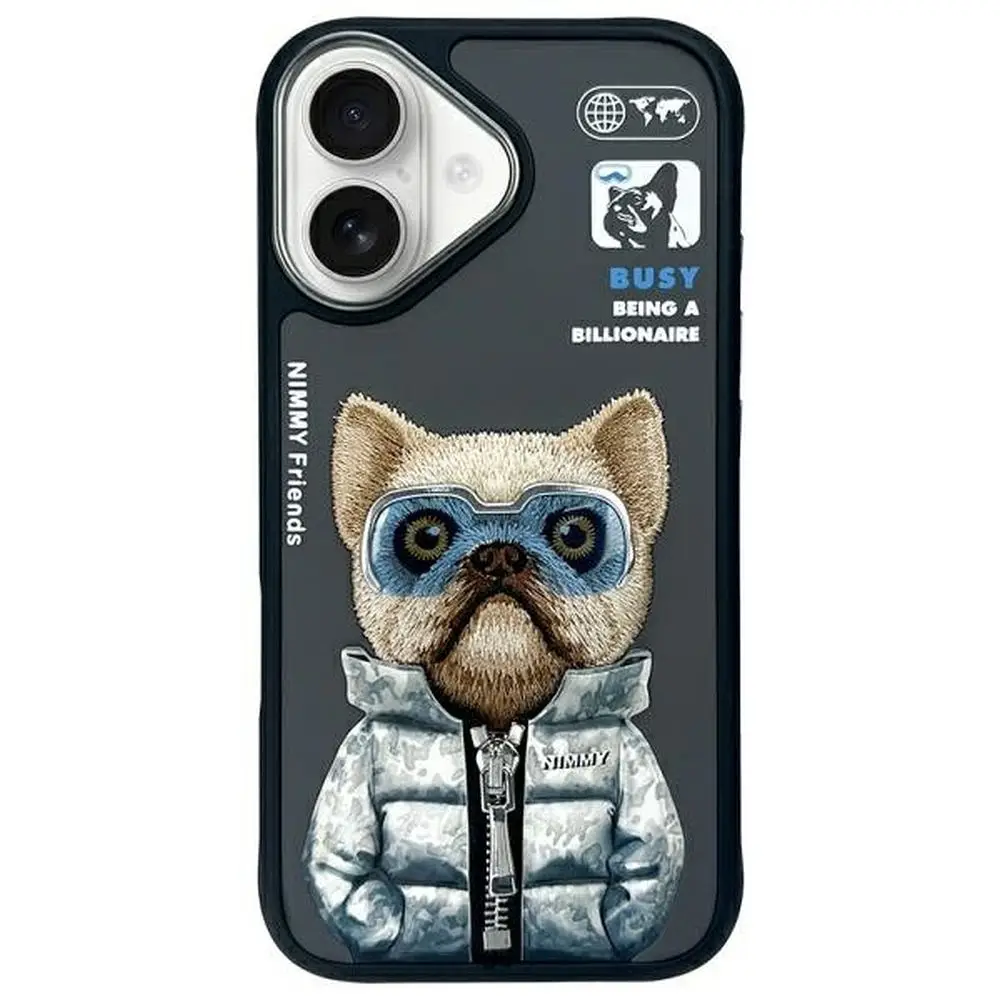 NIMMY etui COOL&CUTE 2.0 Dog za iPhone 16, črno