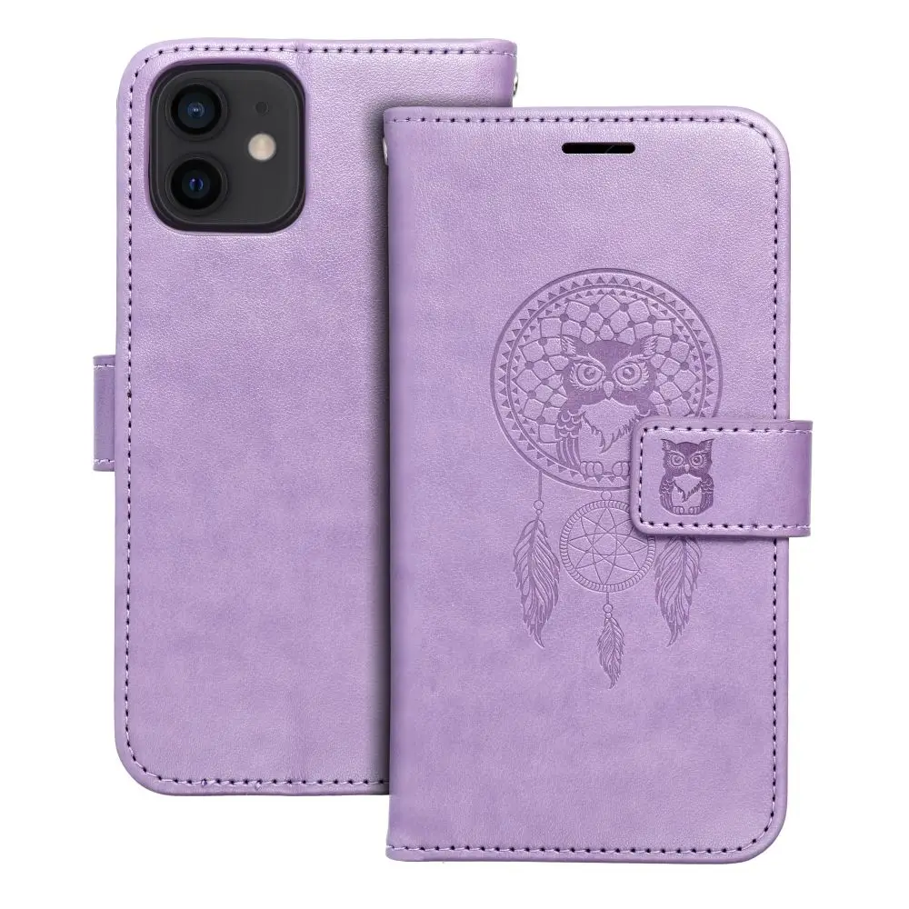 Torba MEZZO Book za iPhone 12 / 12 Pro, motiv »lovec sanj«, vijolična