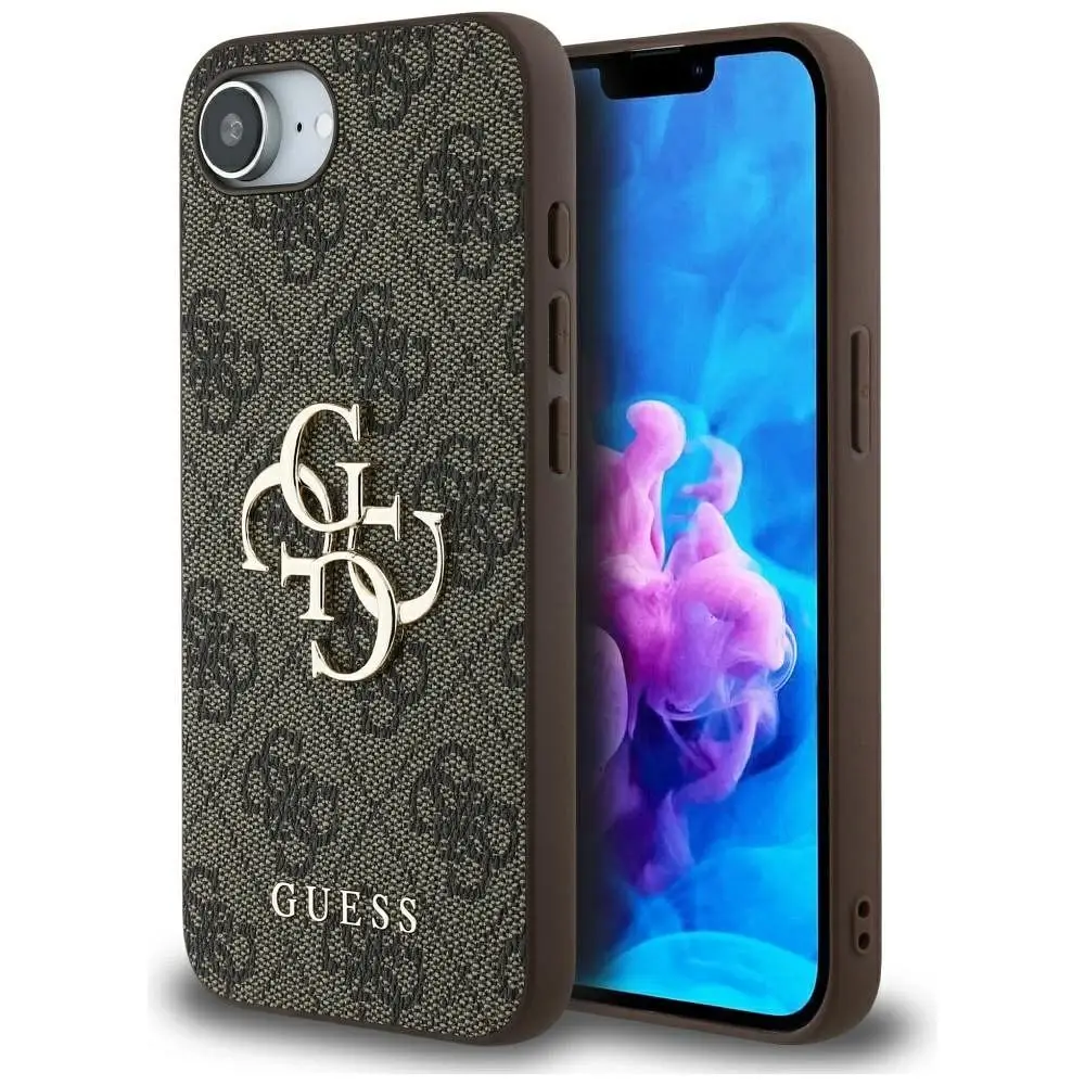 GUESS etui za IPHONE 16e (SE 4 2025) GUHCPSE44GMGBR (4G PU Big Logo) rjavo