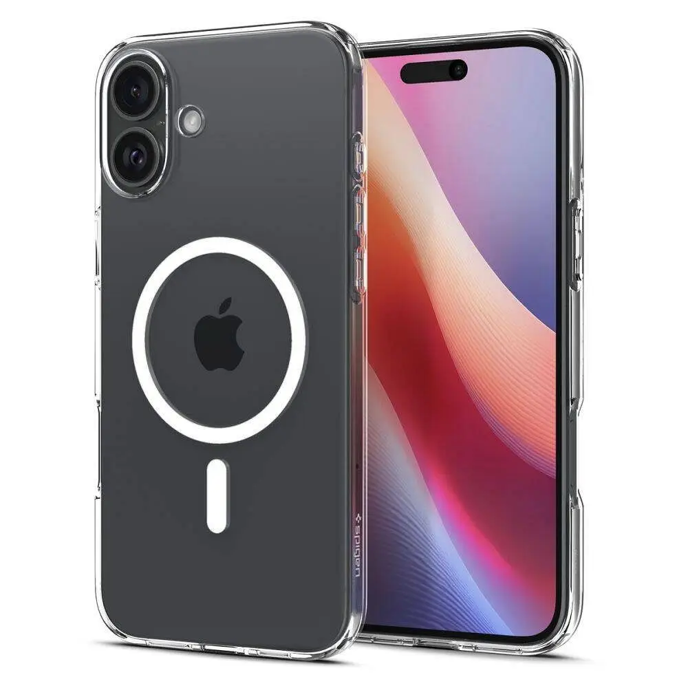 SPIGEN ovitek LIQUID CRYSTAL MAG, združljiv z MagSafe, za iPhone 16, prozoren