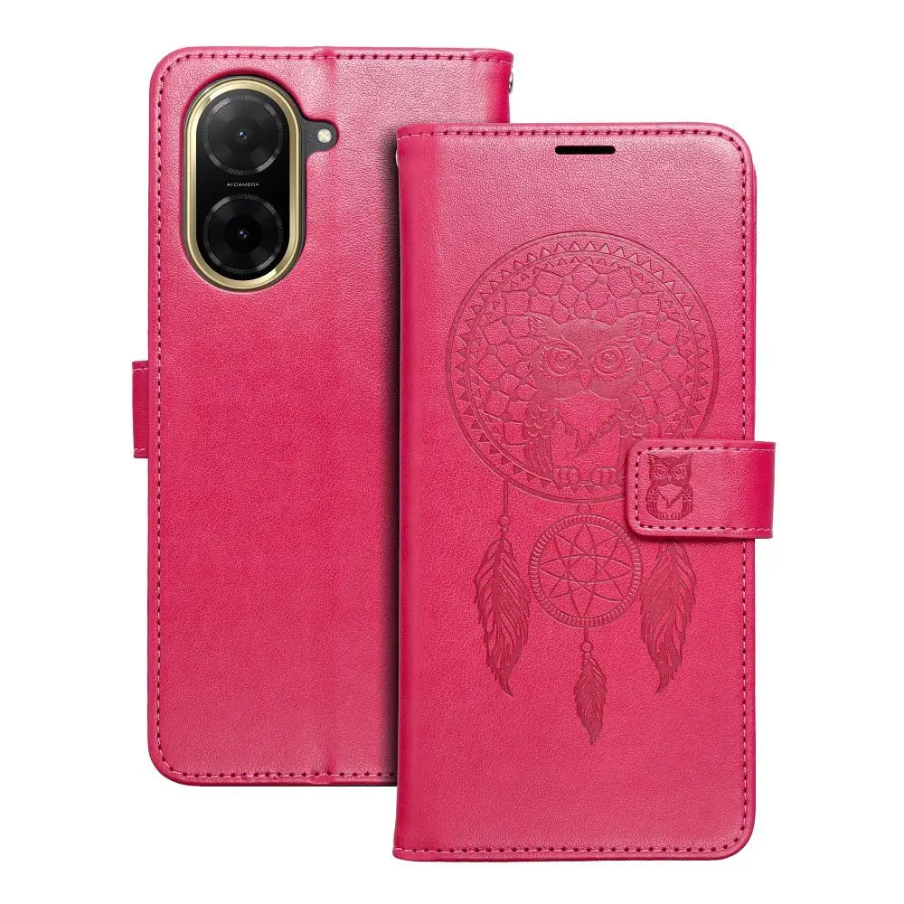 Torba MEZZO Book za XIAOMI Redmi A5 (173,3 x 79,4 x 8,26) v barvi magenta z motivom lovilca sanj