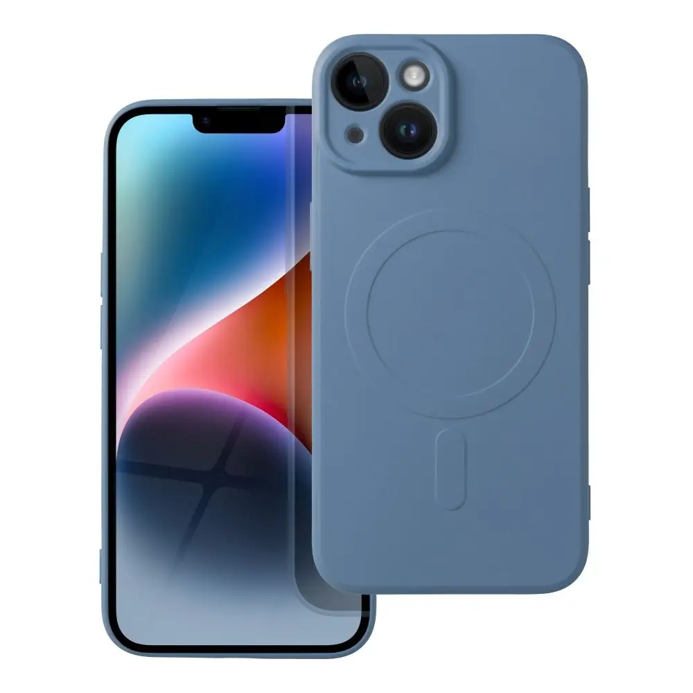 SILICONE MAG COVER ovitek, združljiv z MagSafe, za iPhone 14, modre barve
