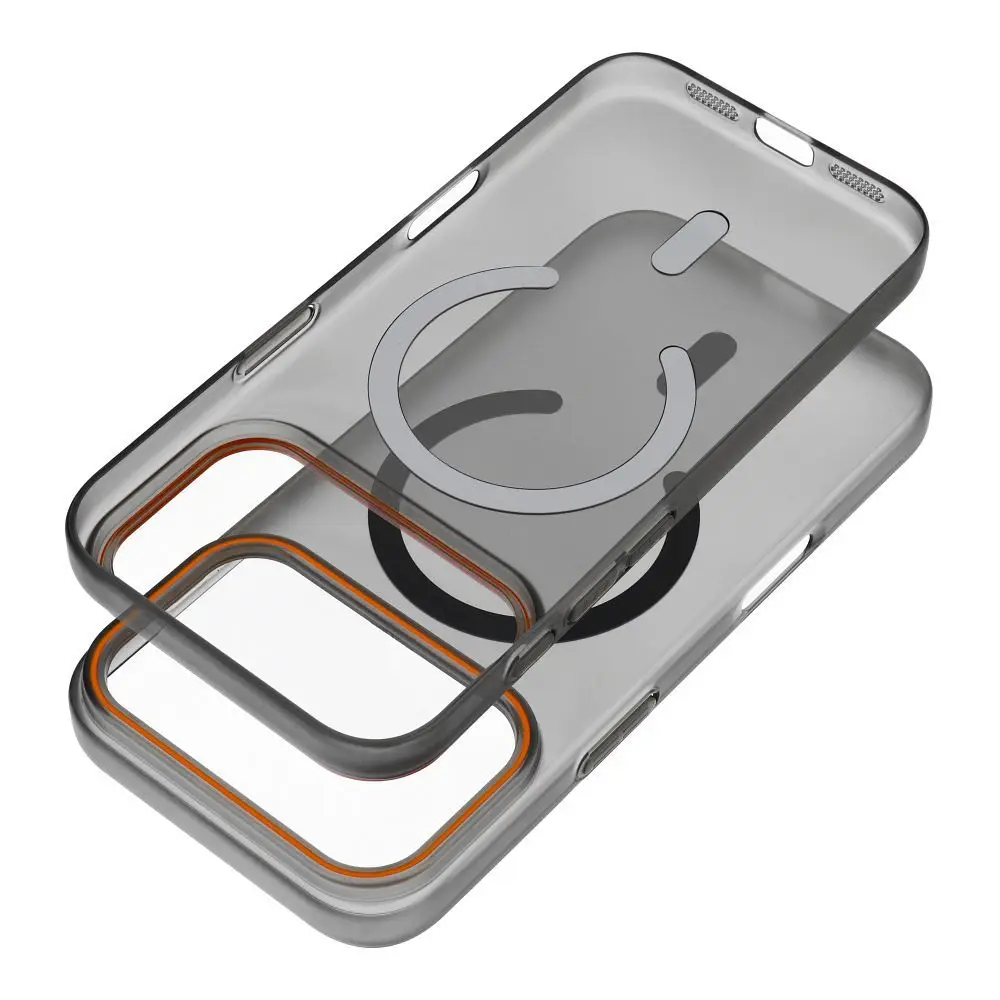 Ohišje za iPhone 16e (SE4 2025) / 17e Go Orange, združljivo z MagSafe, črno