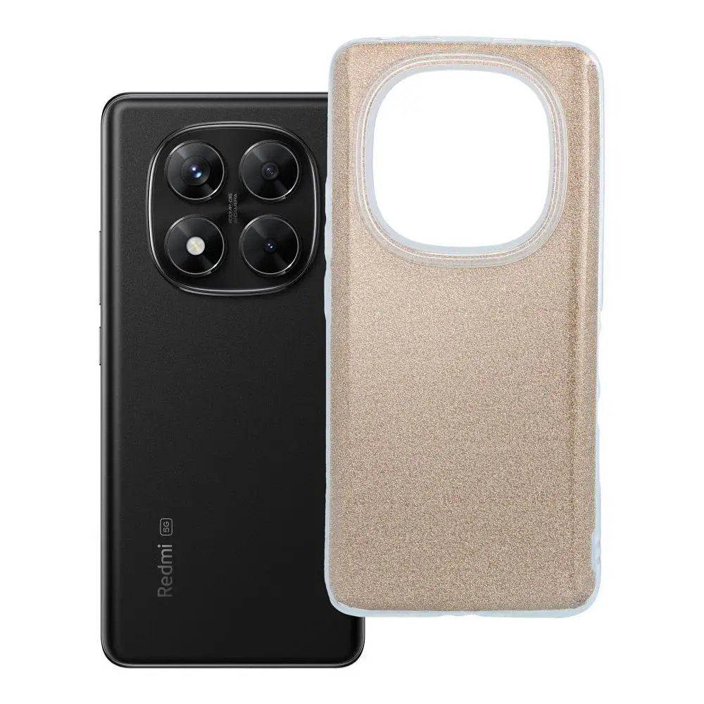 Ohišje za Xiaomi Redmi NOTE 14 PRO 5G v bleščeči zlati barvi
