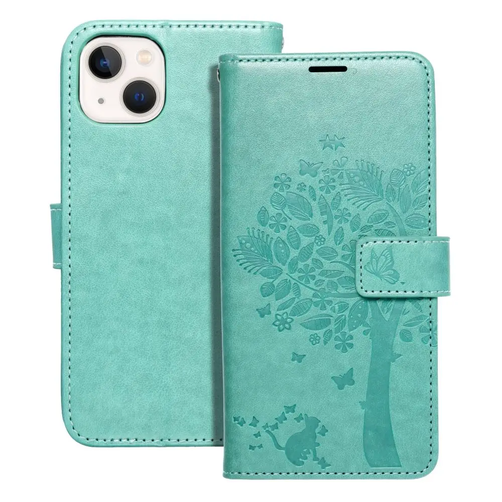 Torbica MEZZO Book za iPhone 13, lesno zelena