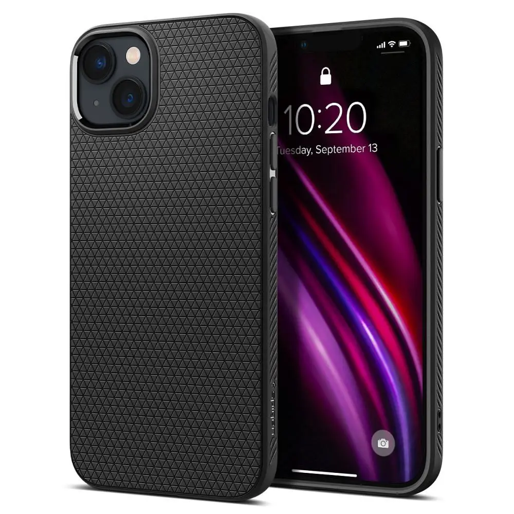 SPIGEN ovitek LIQUID AIR za IPHONE 14 v mat črni barvi