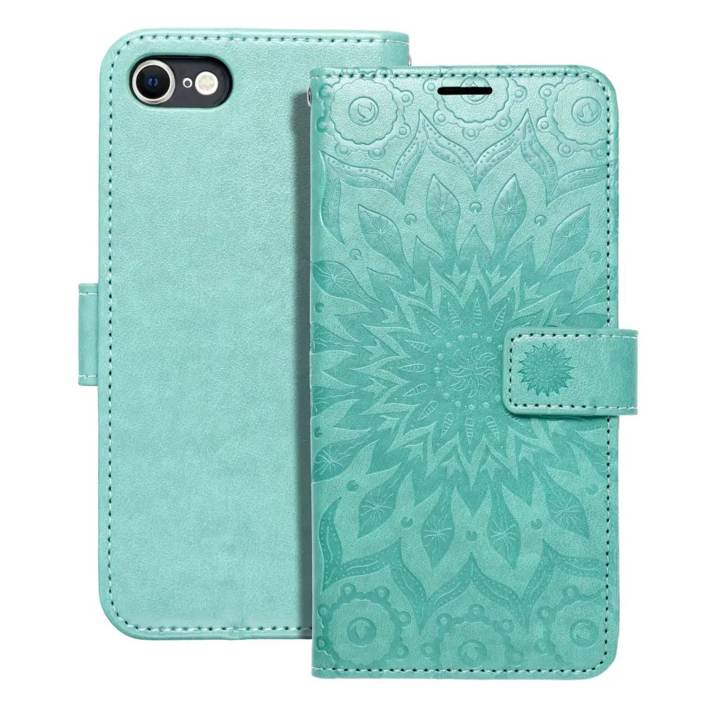 Torba MEZZO Book za iPhone 7 / 8 / SE 2020 / SE 2022, mandala, zelena