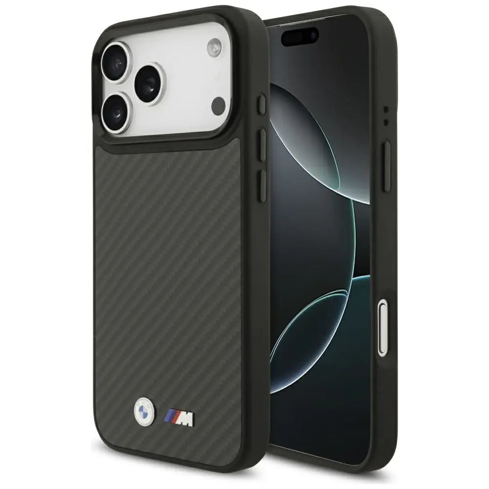 BMW ovitek za iPhone 17 Pro Max, združljiv z MagSafe, BMHMP17X24CFMMK (Kevlar Matt), črn