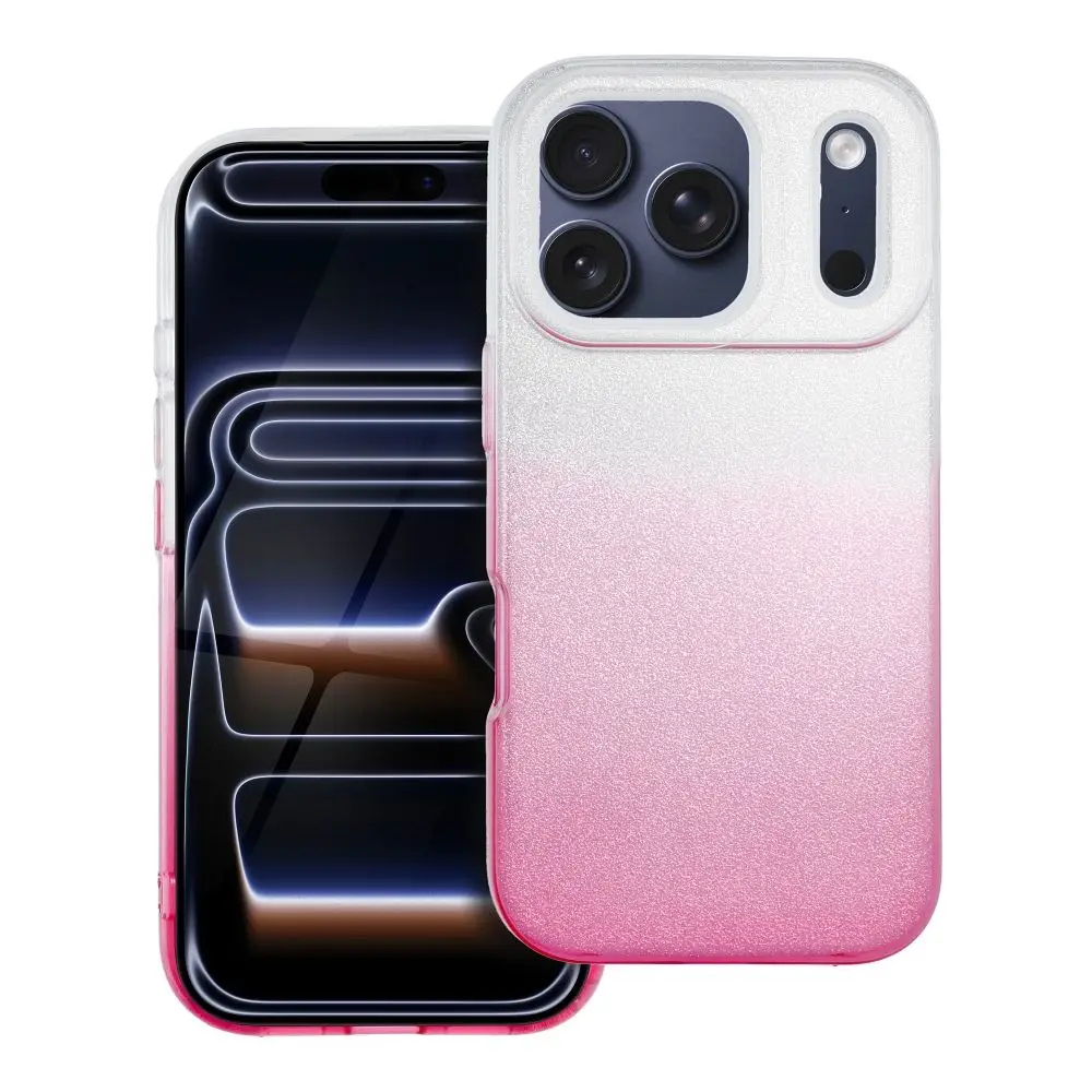 Prozorna roza torbica za iPhone 17 PRO Shining