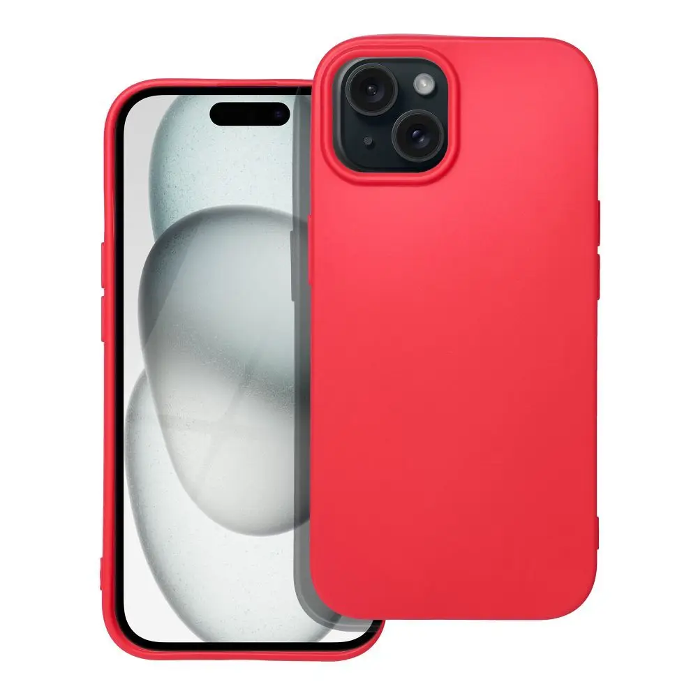 Mehka torbica za iPhone 15, rdeča