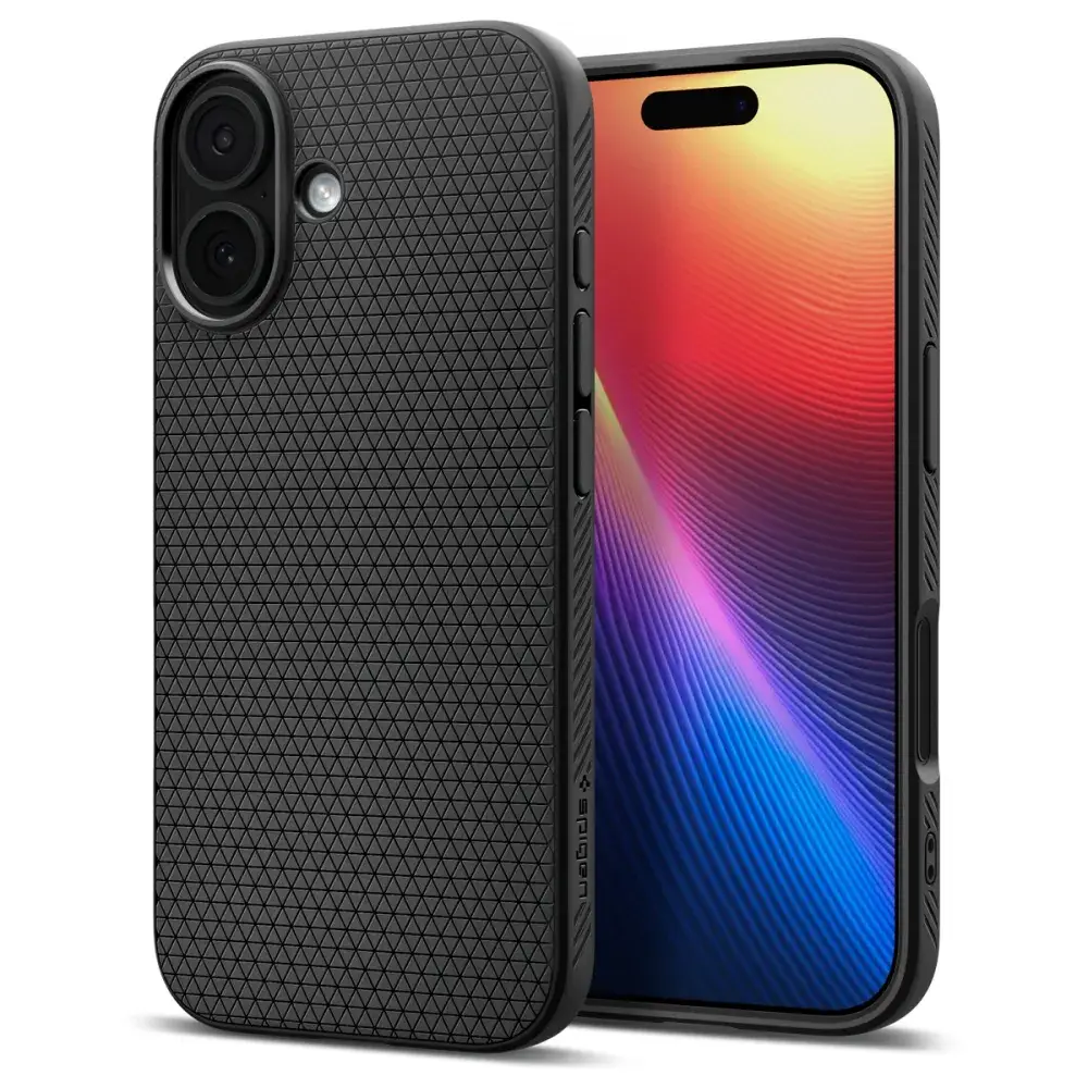 SPIGEN ovitek LIQUID AIR za iPhone 17, mat črna barva