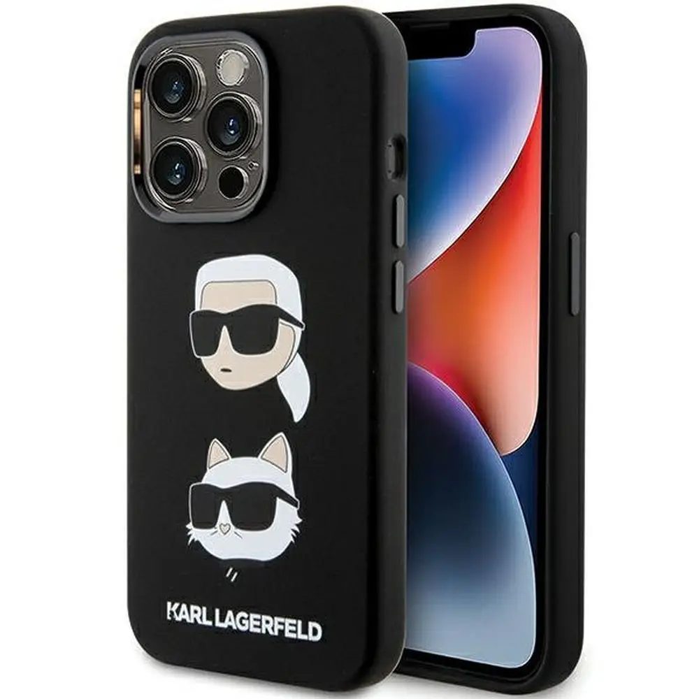 KARL LAGERFELD etui za IPHONE 15 Pro Max KLHCP15XSDHKCNK (Silicone KC) črn