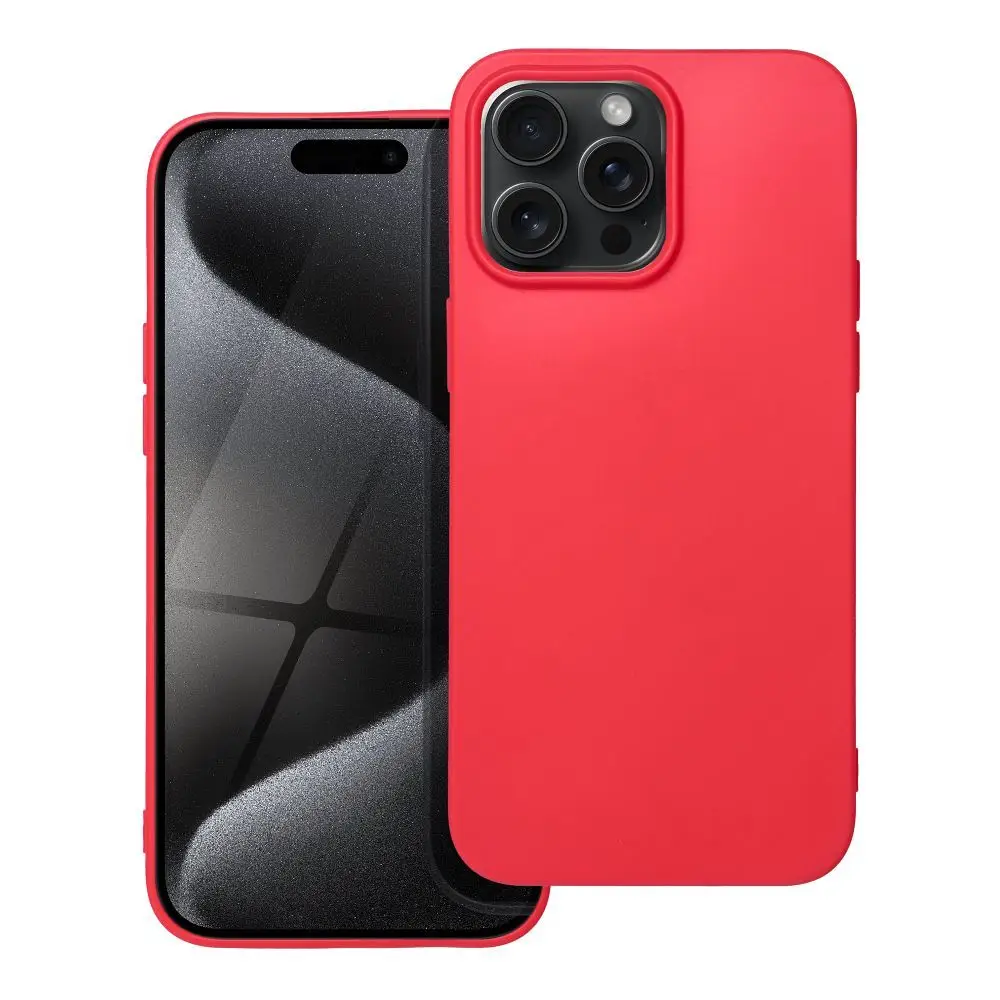 Mehka torbica za iPhone 15 Pro Max, rdeča