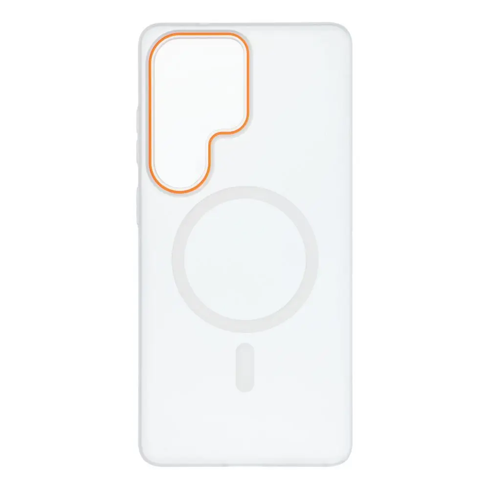 Transparentno etui za Samsung S26 ULTRA Go Orange, združljivo z MagSafe