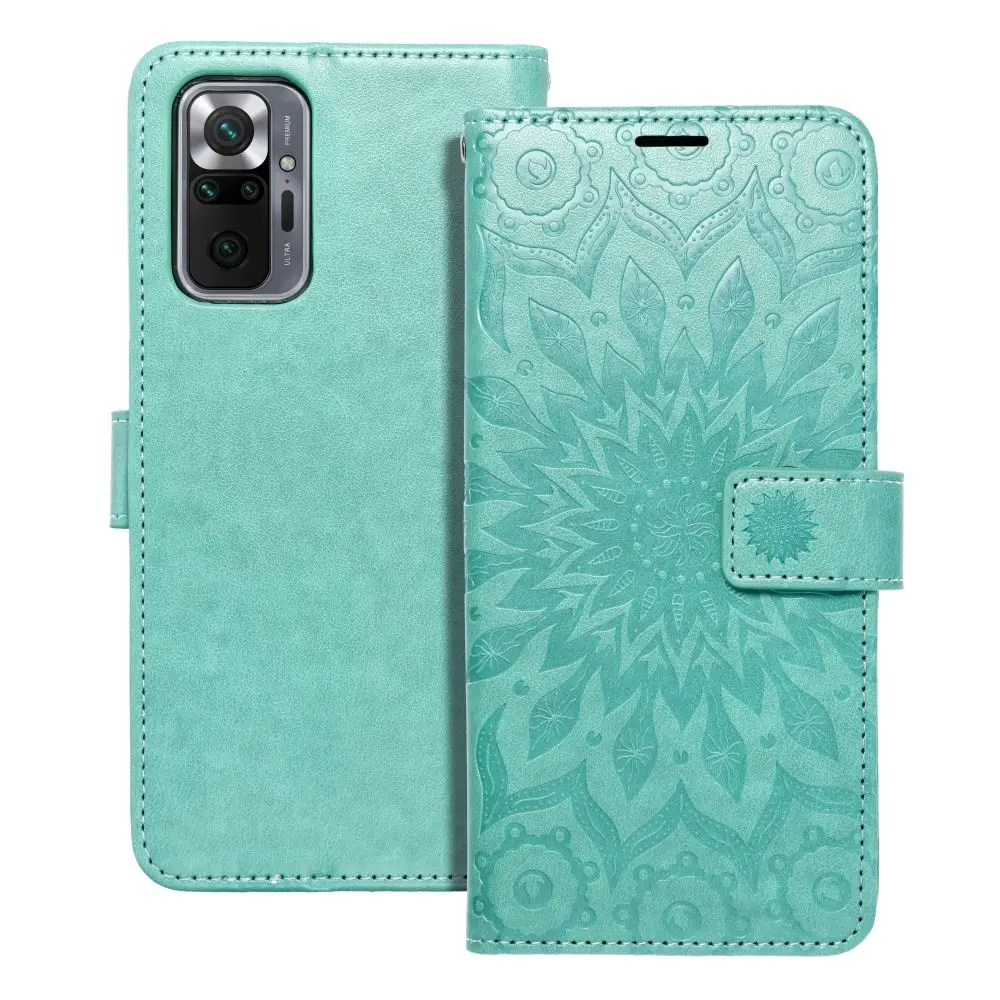 Torbica MEZZO Book za XIAOMI Redmi Note 10 Pro, mandala, zelena