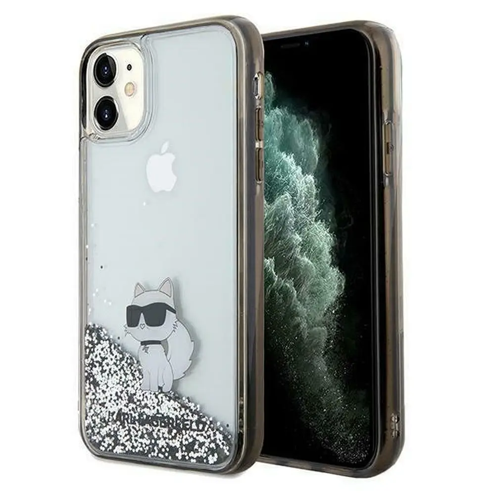 KARL LAGERFELD etui za IPHONE 11 KLHCN61LKCNSK (Liquid Glitter C), prozoren
