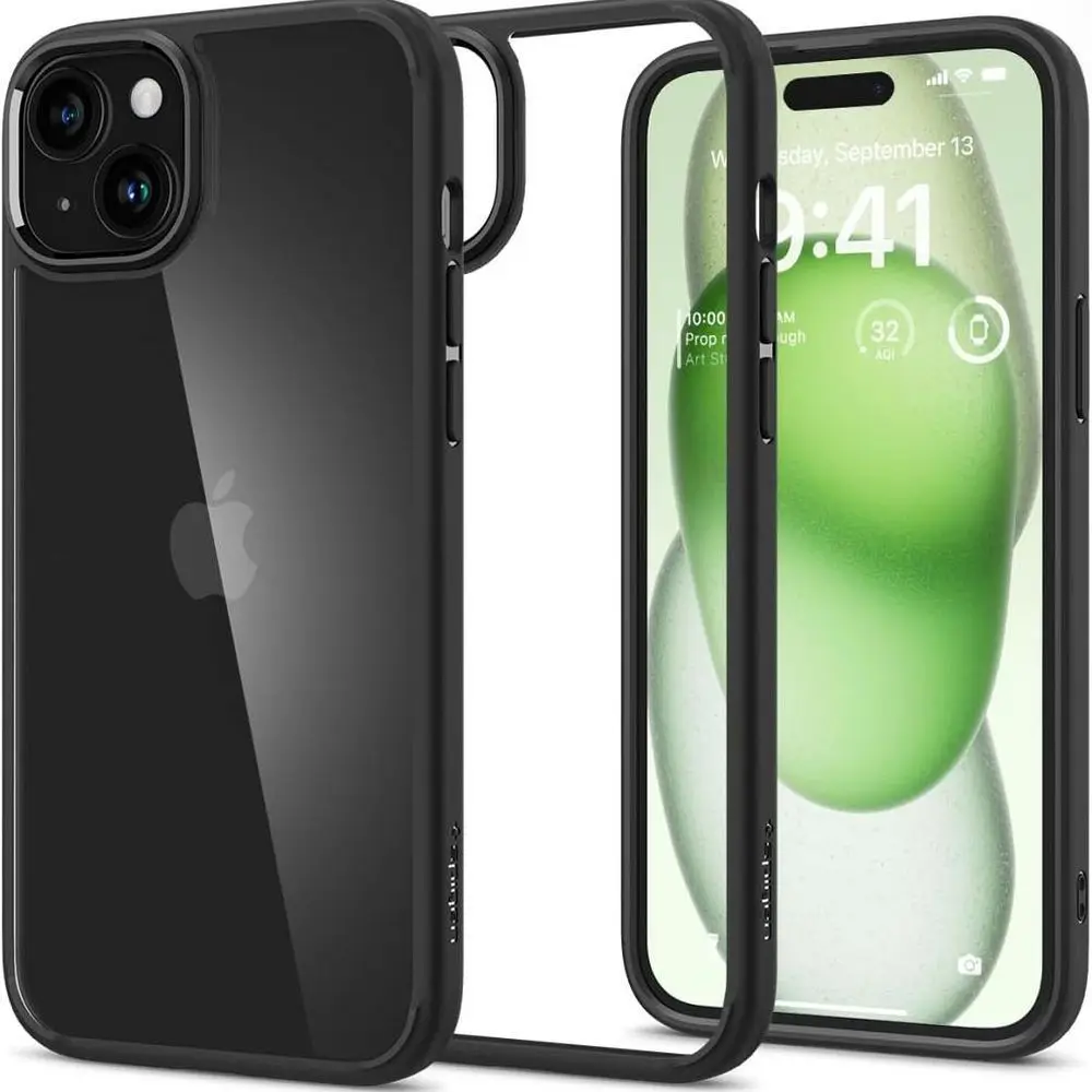 SPIGEN ovitek ULTRA HYBRID za iPhone 15 Plus, mat črna
