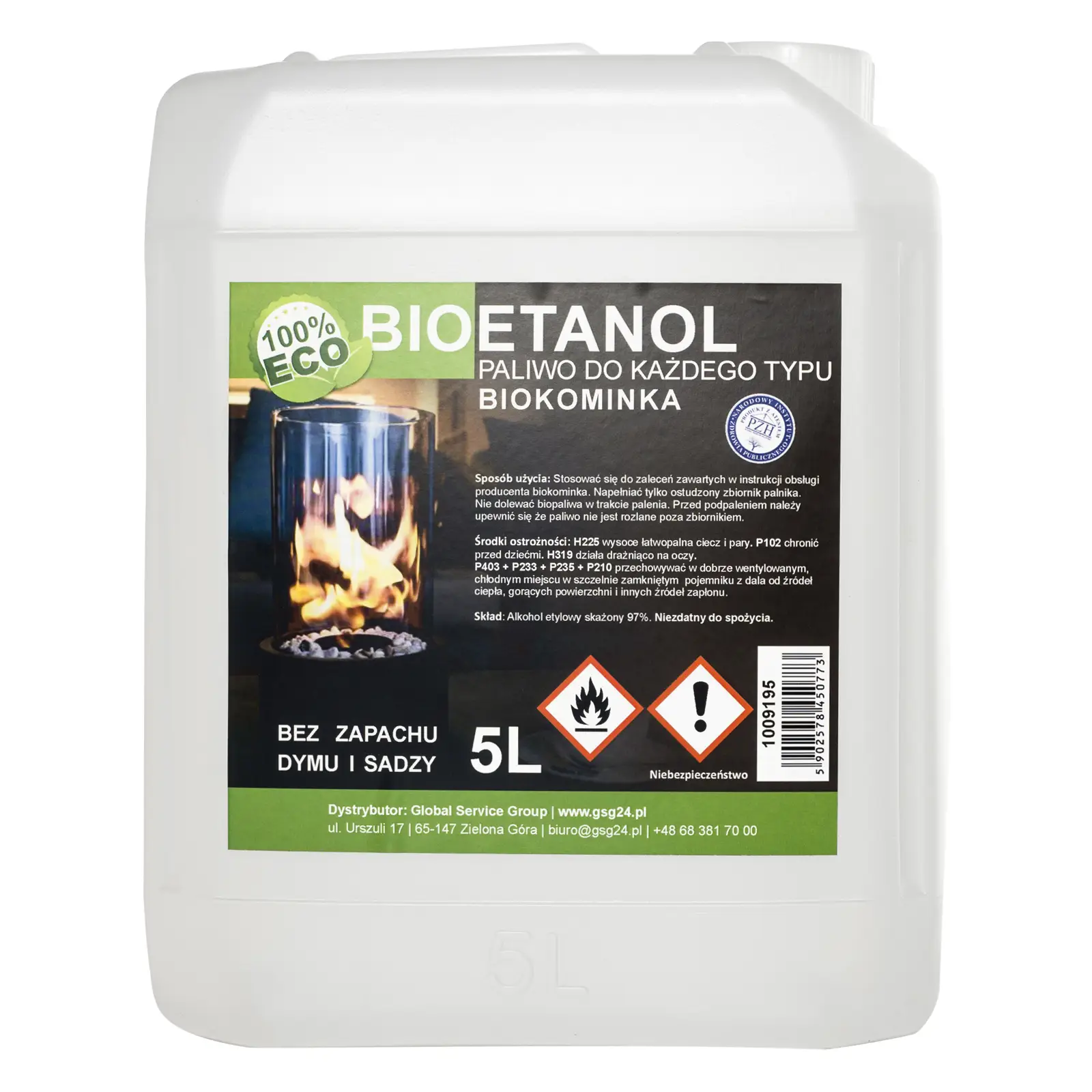 Bioalkohol, bioetanol, BIO gorivo za biokamin, 5 l