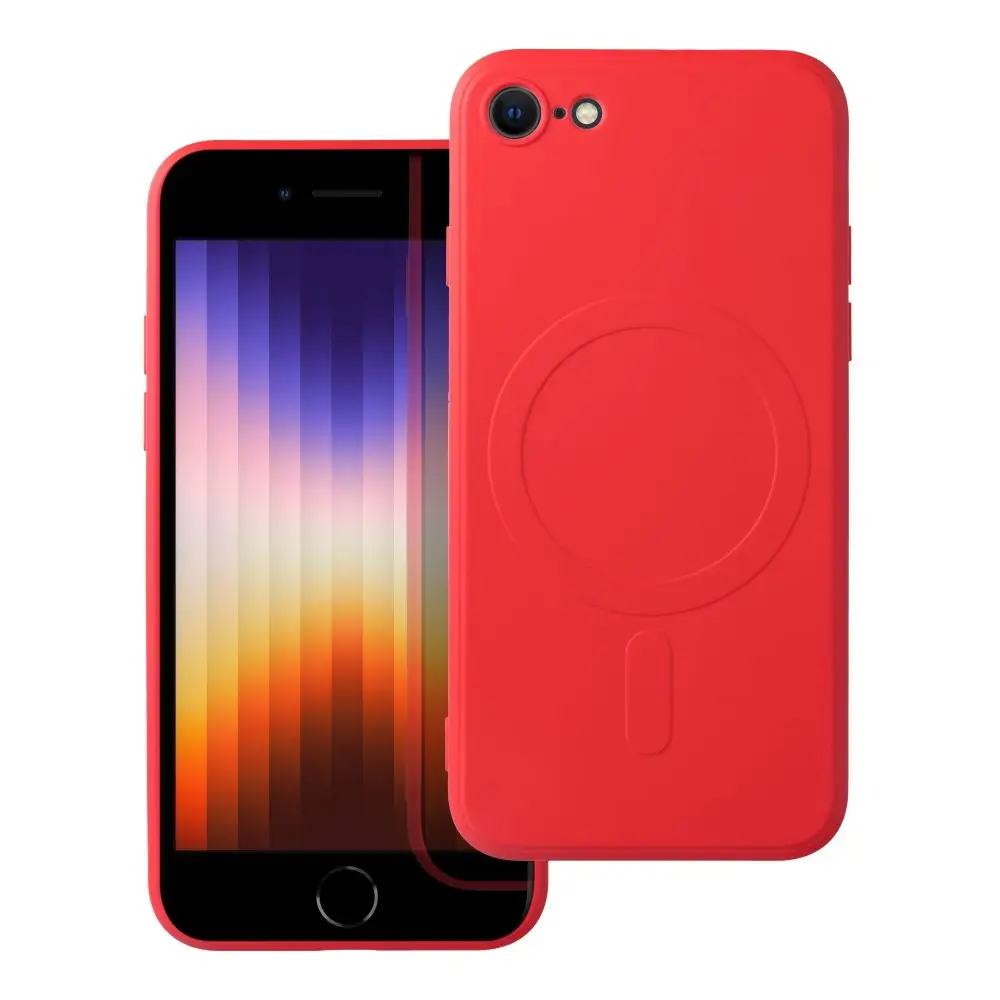 SILICONE MAG COVER ovitek, združljiv z MagSafe, za iPhone 7 / 8 / SE 2020 / SE 2022, rdeč