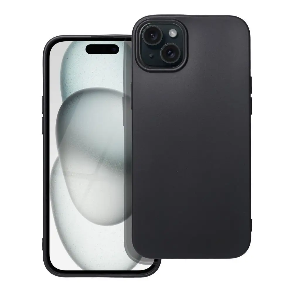 Mehka torbica za iPhone 15 Plus, črna