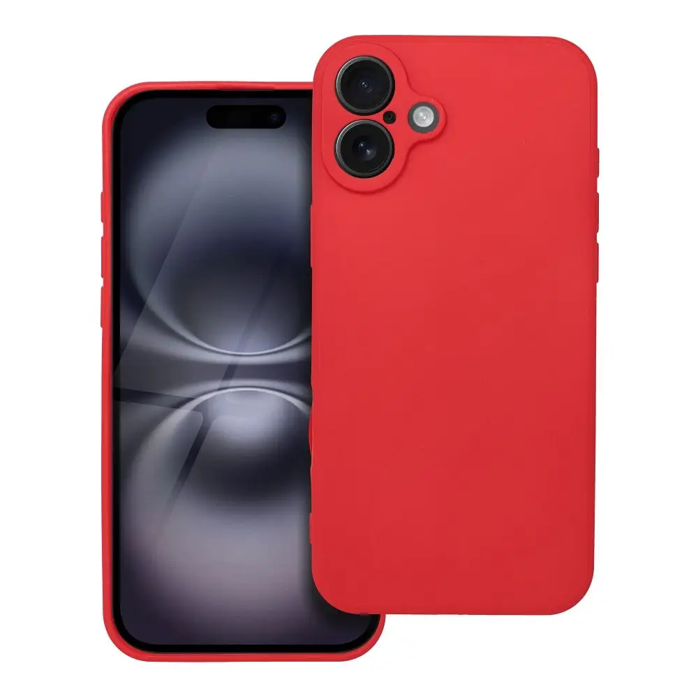 Mehka torbica za iPhone 16 Plus, rdeča