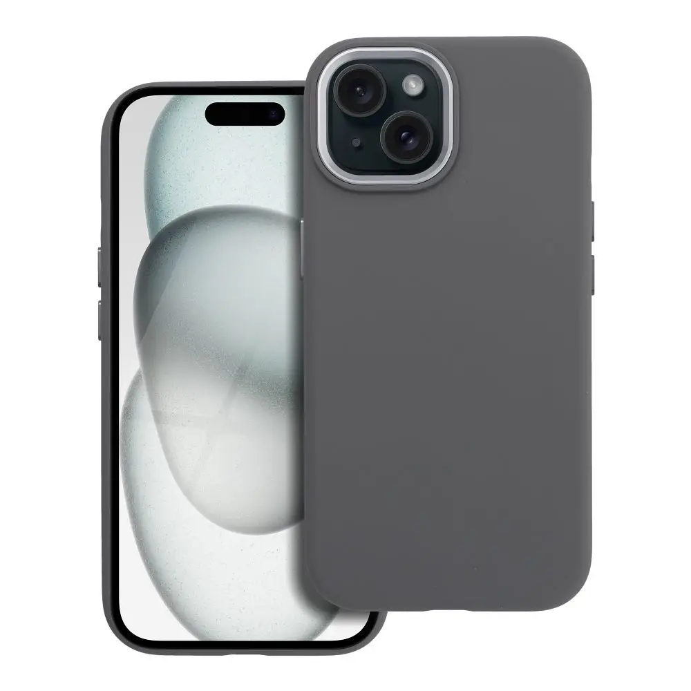 Ohišje za iPhone 15 Forcell F-Protect Frame Premium, združljivo z MagSafe, sivo 0INT