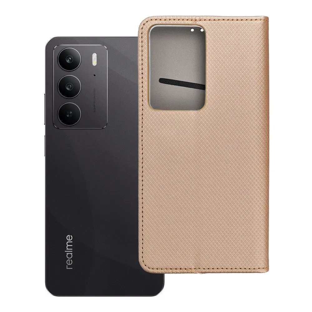 Torbica SMART CASE Book za REALME C75, zlata