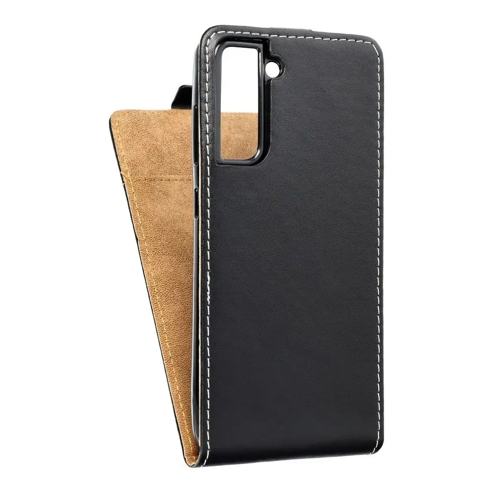 Vertikalni etui SLIM FLEXI FRESH za SAMSUNG S21 FE, črn