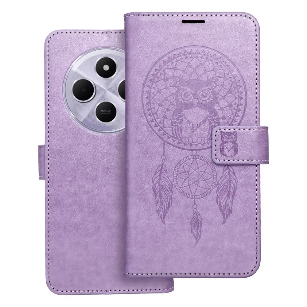 Torbica MEZZO Book za XIAOMI Redmi 14C, motiv lovilca sanj, vijolična