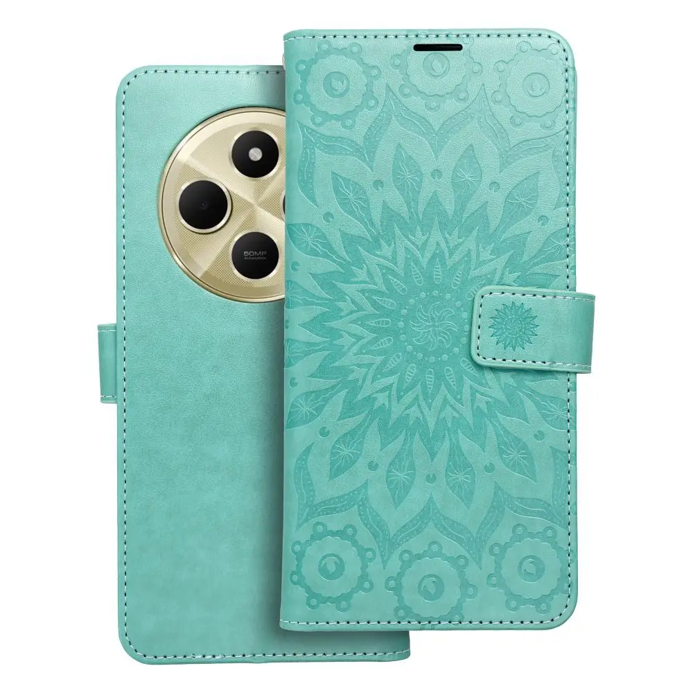 Torbica MEZZO Book za XIAOMI Redmi 14C, mandala, zelena