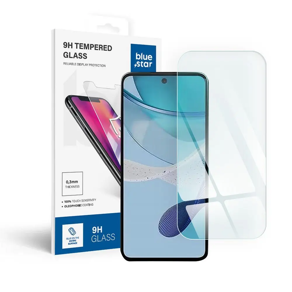 Kaljeno steklo za Motorola G53 Blue Star