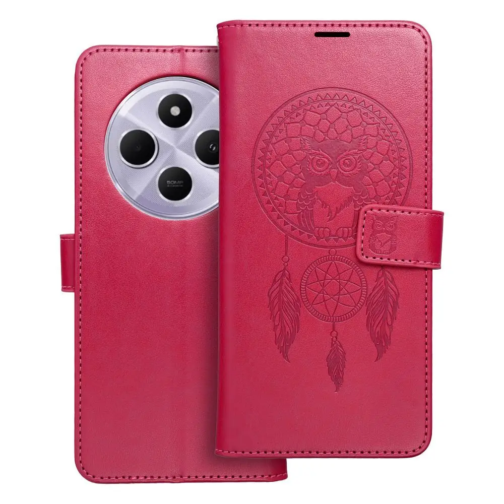 Torbica MEZZO Book za XIAOMI Redmi 14C, lovilec sanj, magenta