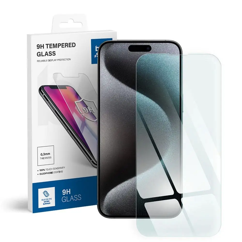 Kaljeno steklo za iPhone 15 PRO Blue Star