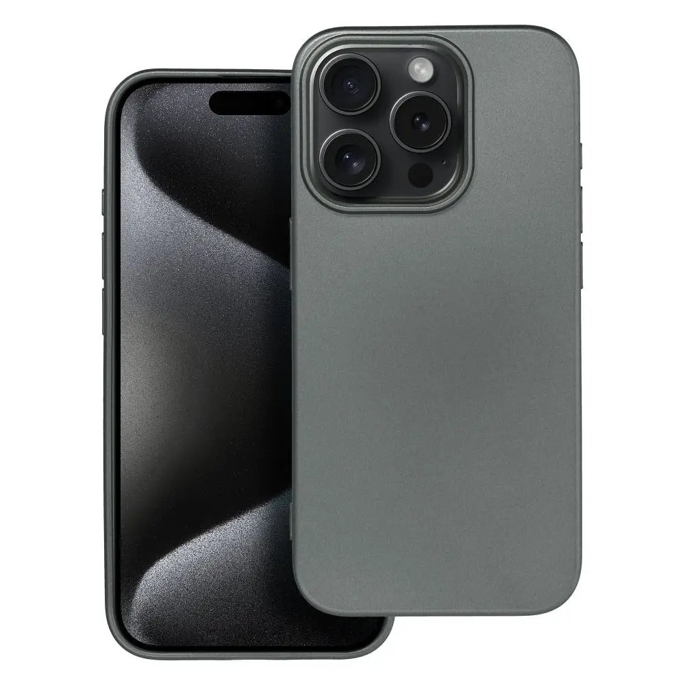 Ovitek za iPhone 15 PRO v sivi barvi Metallic
