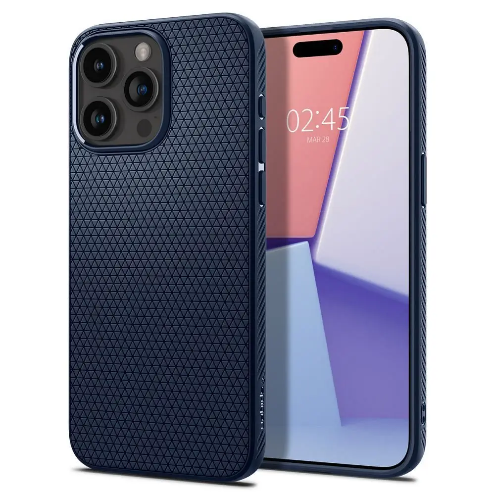 SPIGEN ovitek LIQUID AIR za iPhone 15 Pro Max v temno modri barvi