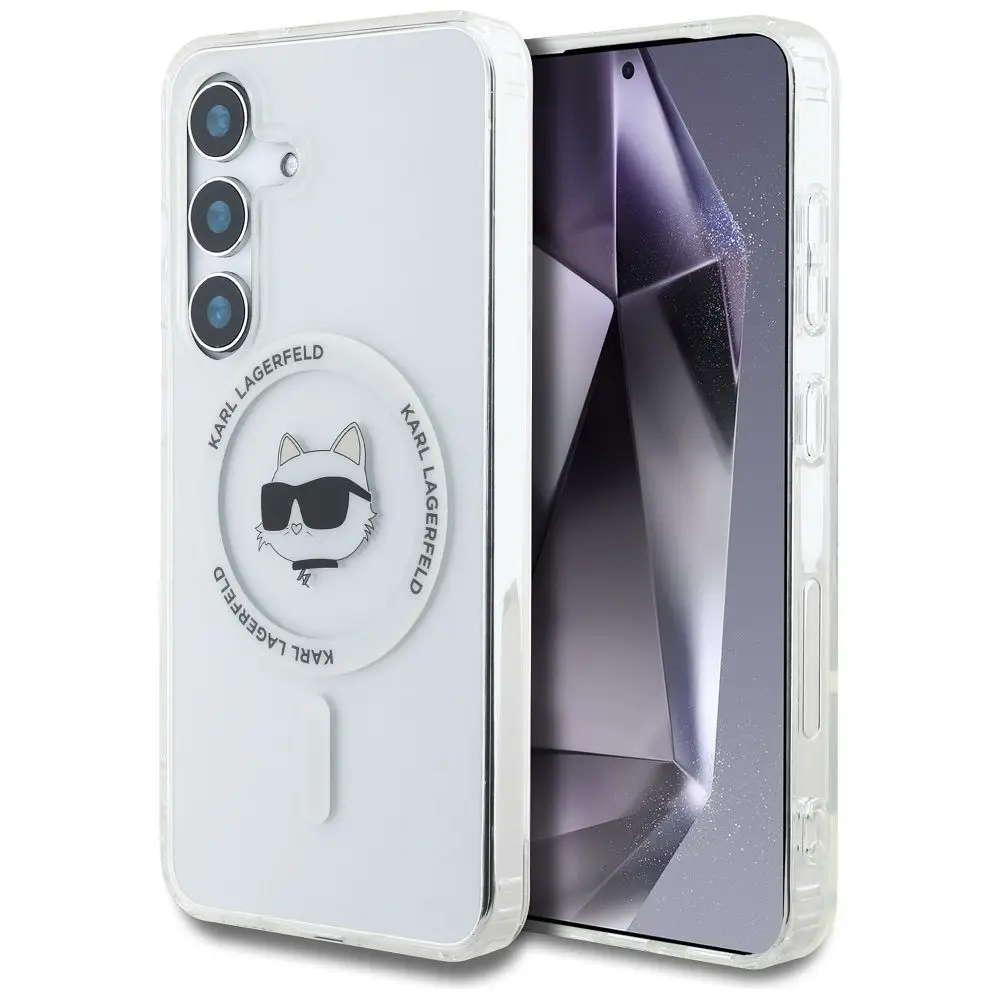 KARL LAGERFELD ovitek za SAMSUNG S25 Plus KLHMS25MHLSCHH (Magnetic IML Metal Choupette Head) bel