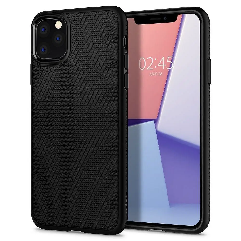 SPIGEN ovitek LIQUID AIR za iPhone 11 v mat črni barvi