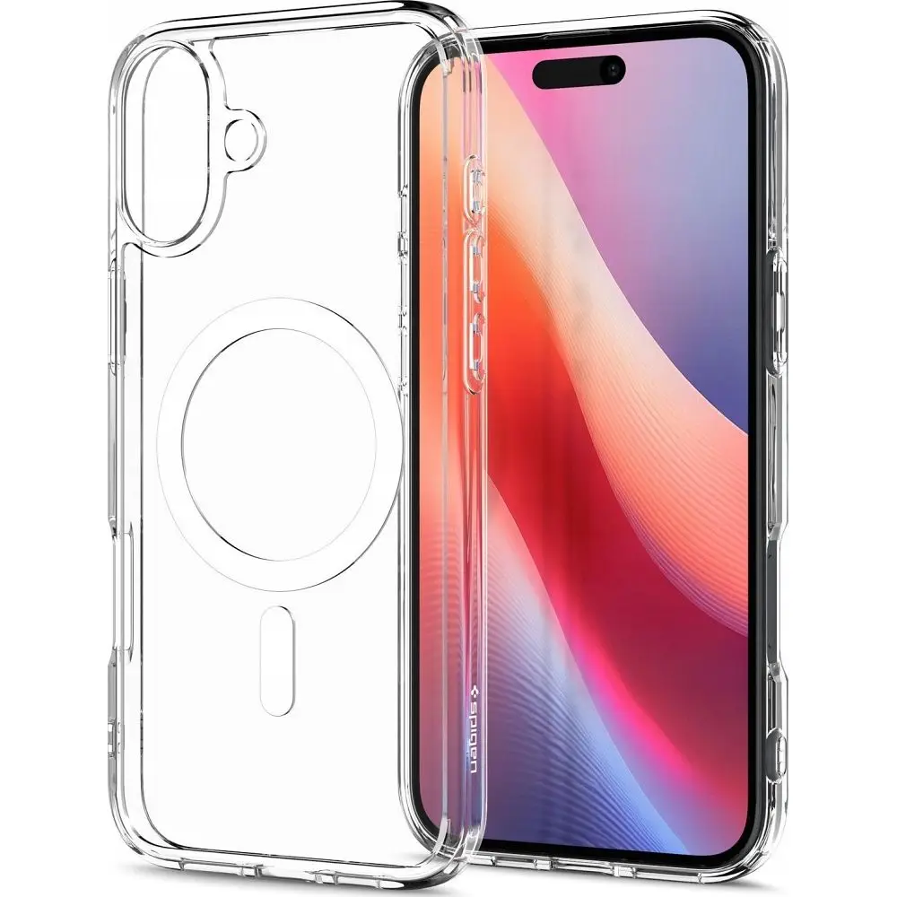 SPIGEN ovitek ULTRA HYBRID MAG, združljiv z MagSafe, za IPHONE 16, bel