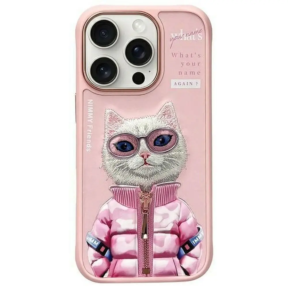 NIMMY etui COOL&CUTE 2.0 Cat za iPhone 16 Pro, roza