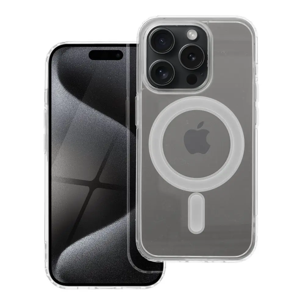 Transparentni etui za iPhone 15 PRO Clear Mag Cover (STR), združljiv z MagSafe