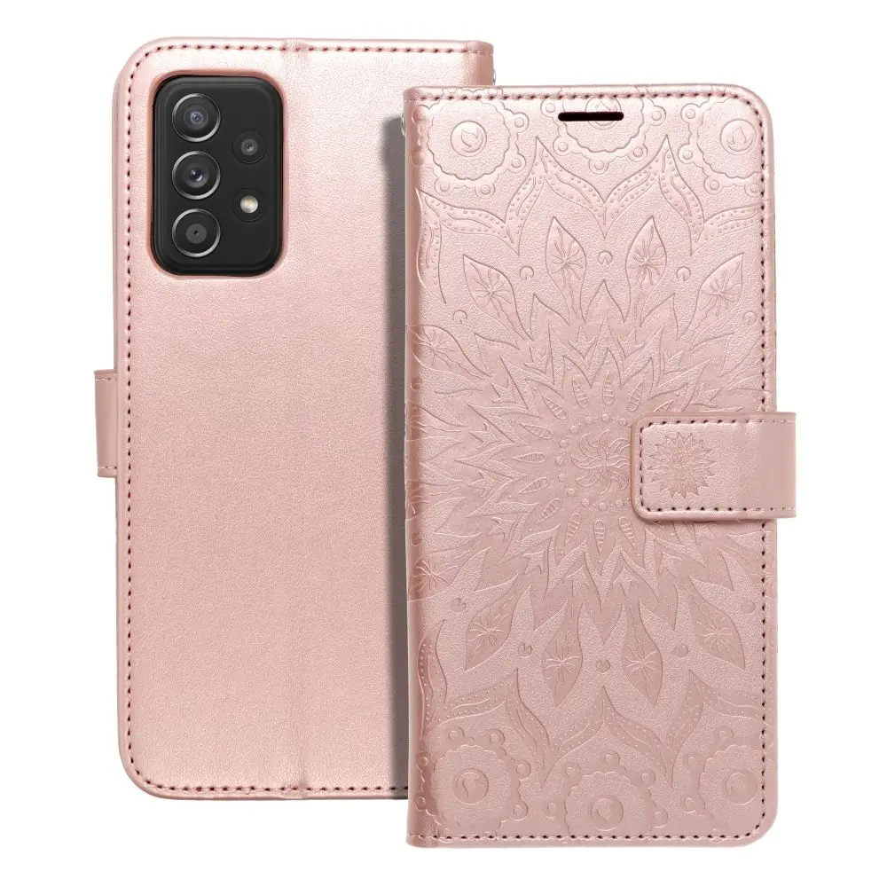 Ohišje MEZZO Book za SAMSUNG A52 5G / A52 LTE (4G) / A52s 5G, mandala, zlato-roza