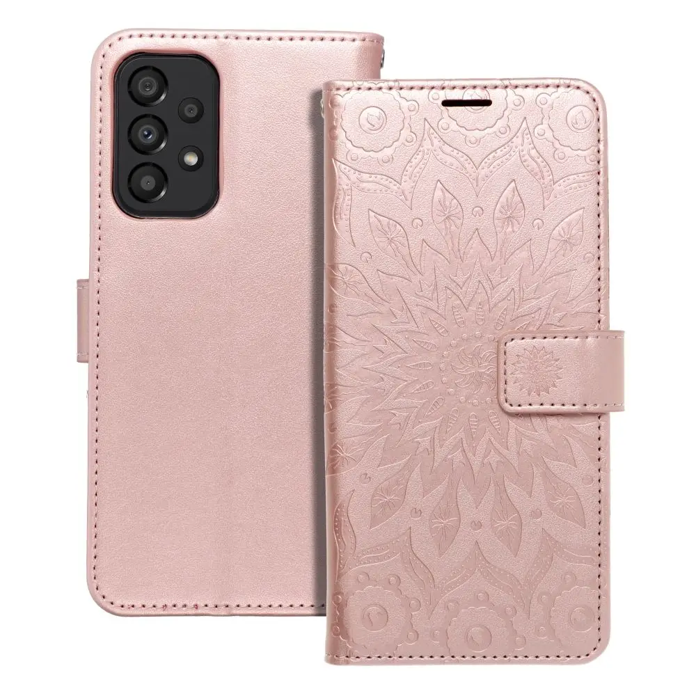 Torba MEZZO Book za SAMSUNG A33 5G, mandala, zlato-roza