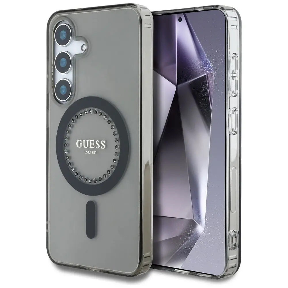 GUESS etui za SAMSUNG S25 GUHMS25SPFTDTEK (Magnetic IML Rhinestones) črno